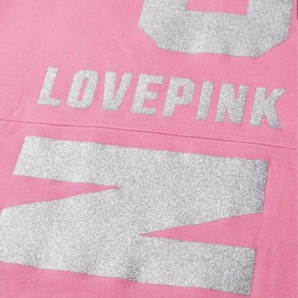 VS PINK Varsity Crewneck Sweatshirt with Glitter Logo - Picture 4 of 9